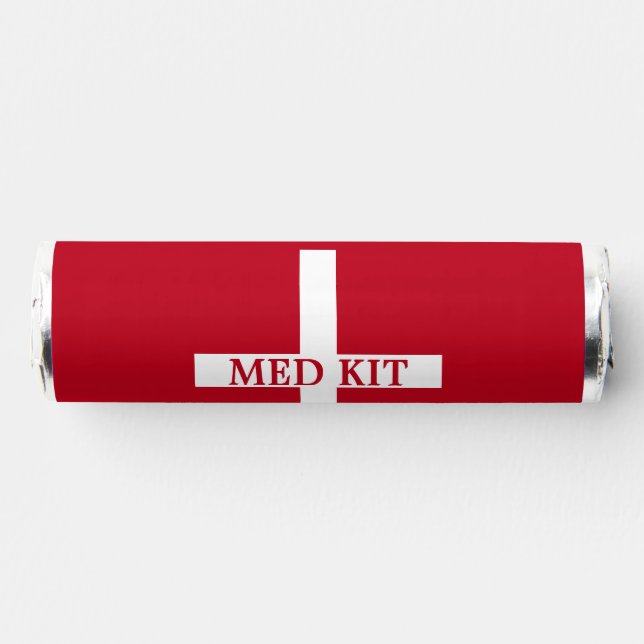 Med Kit Dart Gun Birthday Party Supply  Breath Savers® Mints (Front)