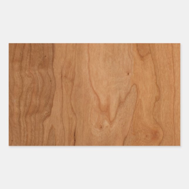 Med-Lt Wood Grain Rectangular Sticker (Front)