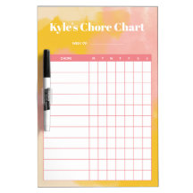 Med Personalized Chore Chart, Foam Adhesive, Pen