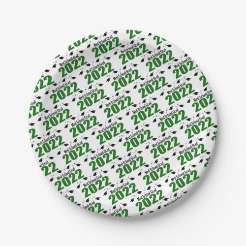 Med School 2022 Graduation Caps  Diplomas Green Paper Plates