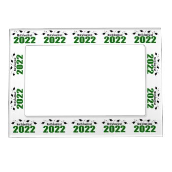 Med School Grad 2022 Caps And Diplomas (green) Magnetic Frame by LushLaundry at Zazzle