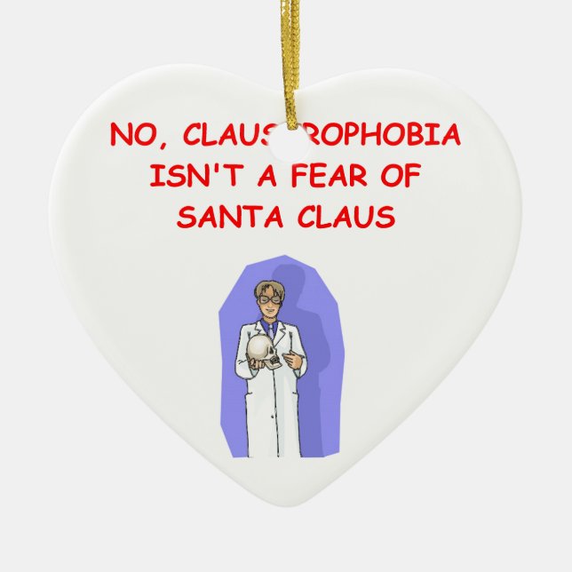 med school joke ceramic ornament (Front)