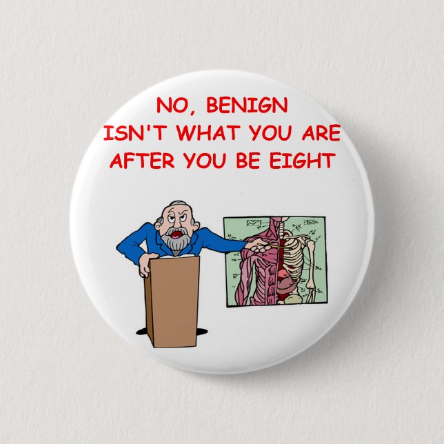 med school joke pinback button (Front)