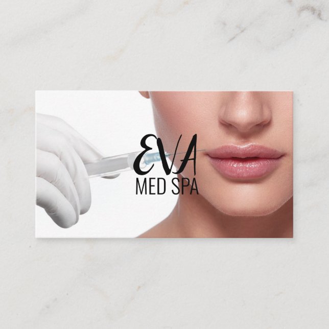 Med Spa Injectors Plastic Surgeon Business Card (Front)