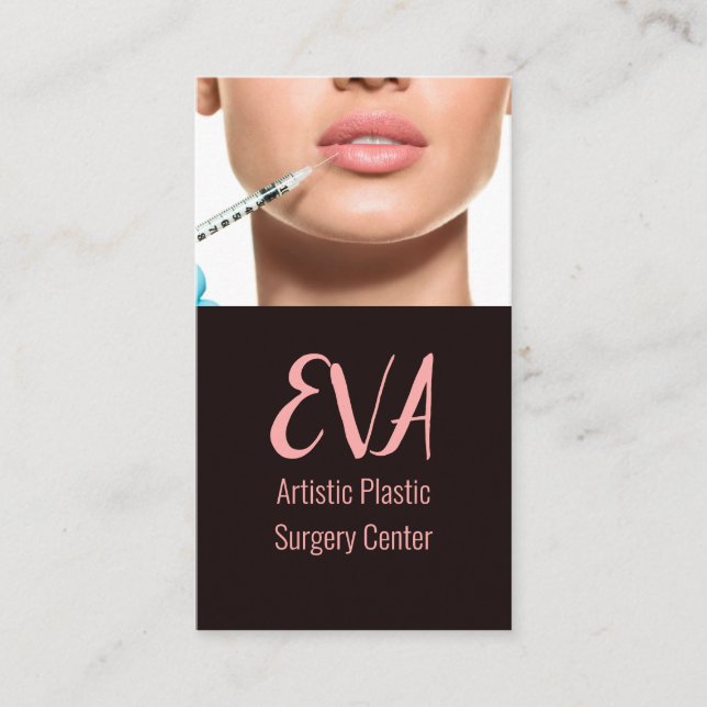 Med Spa  Plastic Surgeon Business Card (Front)