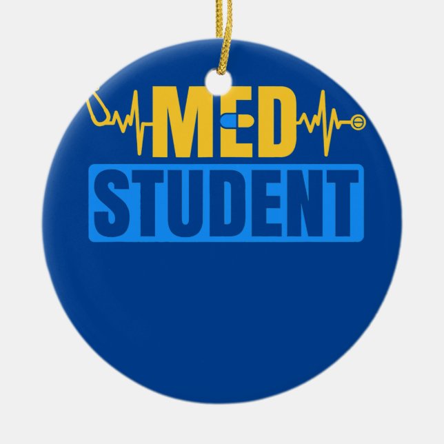 Med Student Future Doctor Physician Medical Ceramic Ornament (Front)