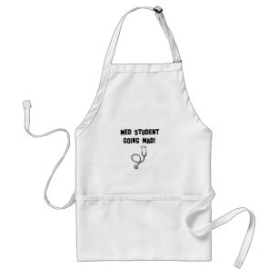 med student going mad adult apron