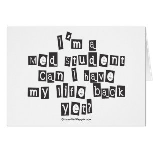 Med Student Ransom Note Cards