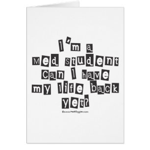 Med Student Ransom Note Cards