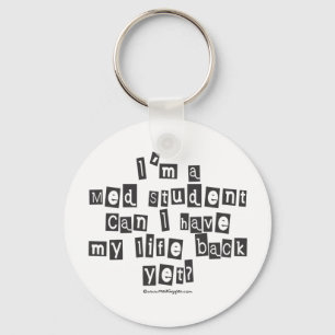 Med Student Ransom Note Keychain
