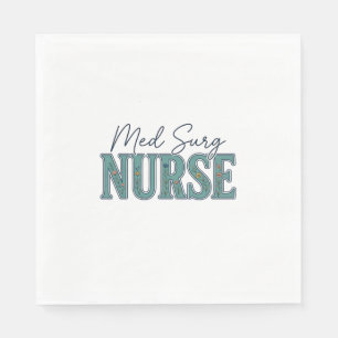 Med Surg Nurse Floral Vintage Engraving Design_1 Napkins