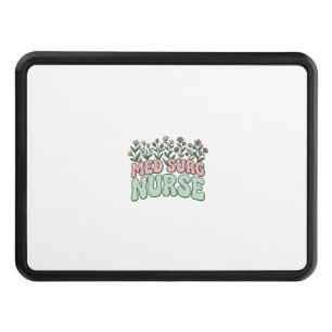 Med Surg Nurse Floral Vintage Vector Design_1 Hitch Cover