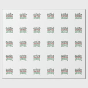Med Surg Nurse Floral Vintage Vector Design_1 Wrapping Paper