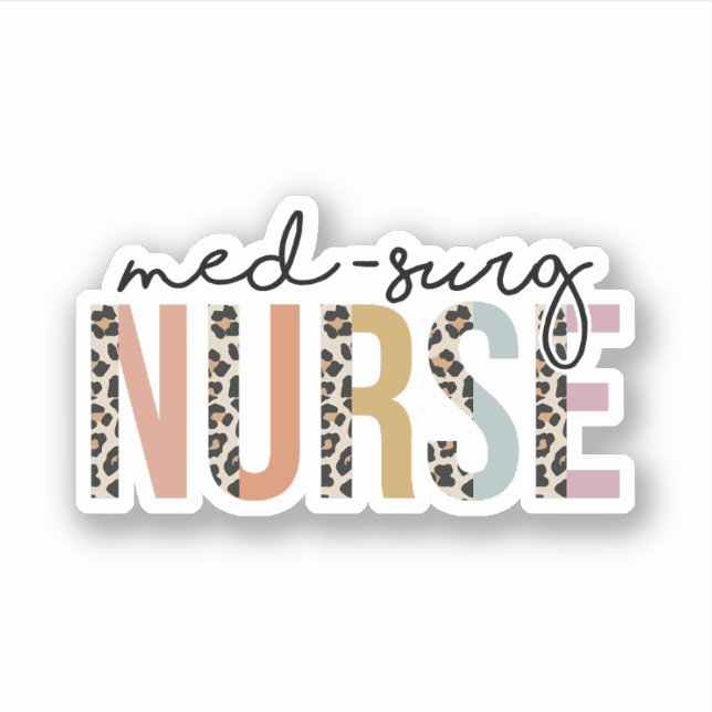 Med-Surg Nurse, Medical Surgical Nurse Sticker (Front)