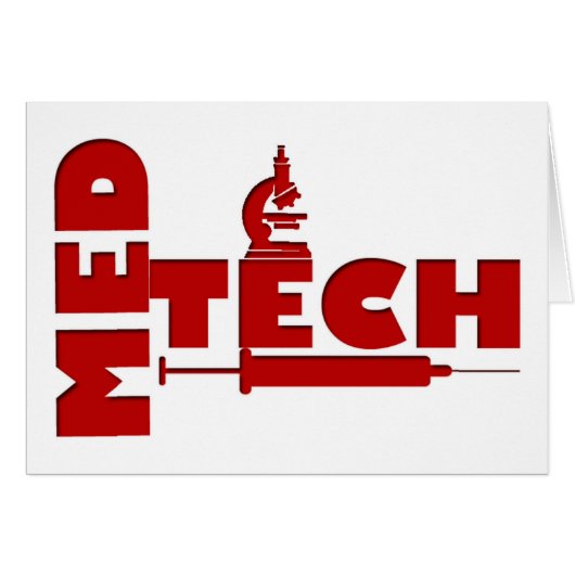 MED TECH MICROSCOPE SYRINGE (MEDICAL TECHNOLOGIST) CARDS (Front Horizontal)
