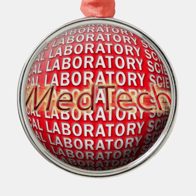 Med Tech STARBURST LOGO Metal Ornament (Front)
