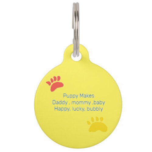 Mdaillon Rond et Grand pour animal Pet ID Tag