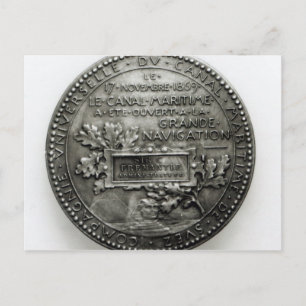 Medal commemorating the opening of the Suez Postcard