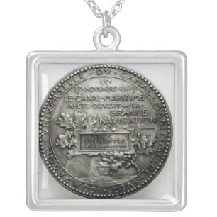 Medal commemorating the opening of the Suez Silver Plated Necklace