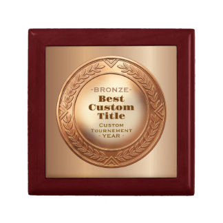 Medal Custom 3D Realistic Editable Foil Bronze Gift Box