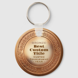 Medal Custom 3D Realistic Editable Foil Bronze Keychain