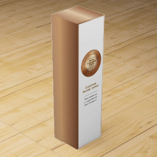 Medal Custom 3D Realistic Editable Foil Bronze Wine Box