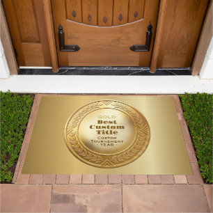 Medal Custom 3D Realistic Editable Foil Gold Doormat