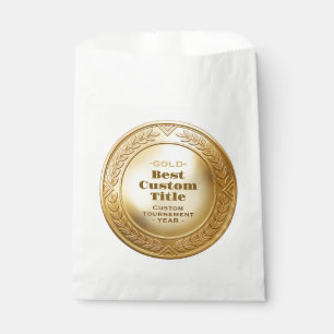 Medal Custom 3D Realistic Editable Foil Gold Favor Bag