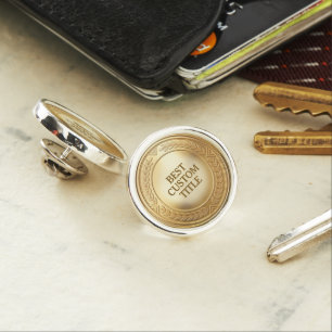 Medal Custom 3D Realistic Editable Foil Gold Lapel Pin