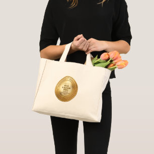 Medal Custom 3D Realistic Editable Foil Gold Mini Tote Bag