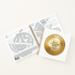 Medal Custom 3D Realistic Editable Foil Gold Notebook