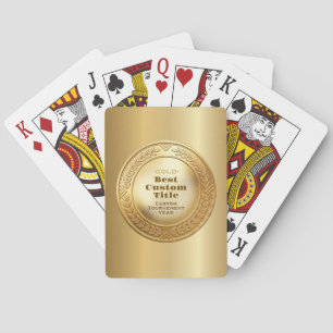 Medal Custom 3D Realistic Editable Foil Gold Poker Cards