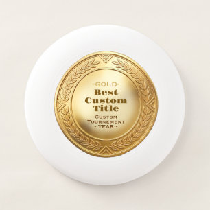 Medal Custom 3D Realistic Editable Foil Gold Wham-O Frisbee