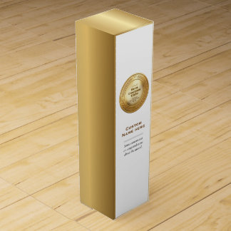 Medal Custom 3D Realistic Editable Foil Gold Wine Box