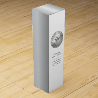 Medal Custom 3D Realistic Editable Foil Silver Wine Box