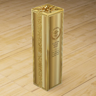 Medal Custom 3D Realistic Editable Gold Foil Gift Wine Box