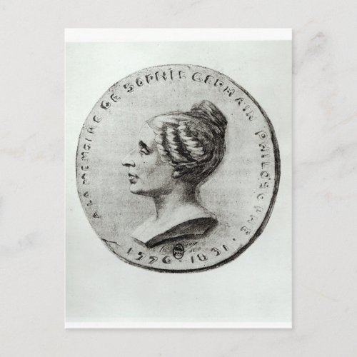 Medal depicting Sophie Germain Postcard