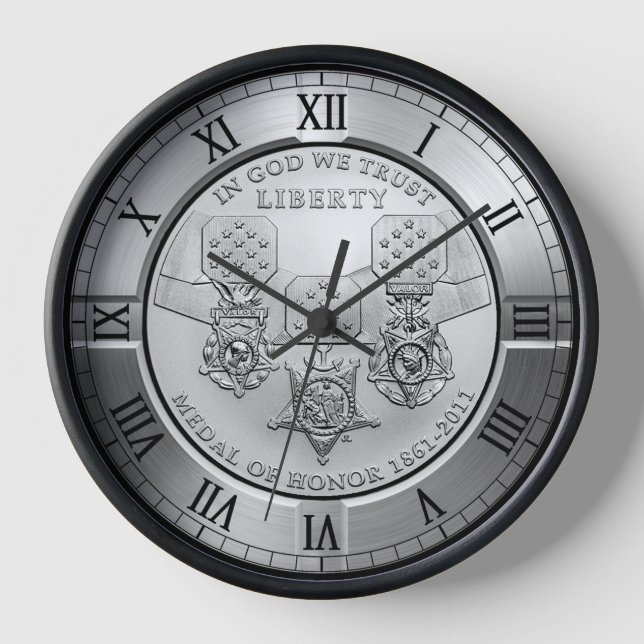 Medal Of Honor Commemorative Silver Dollar ~ * ~  Clock (Front)