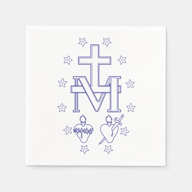 Medal of Our Lady of Graces Napkins (Front)