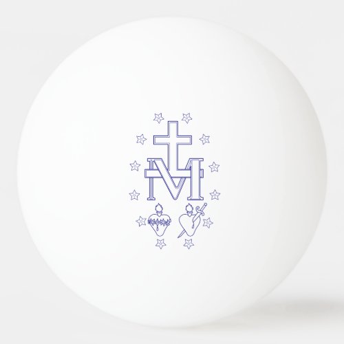 Medal of Our Lady of Graces Ping Pong Ball