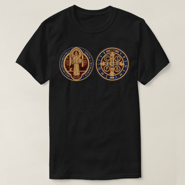 Medal of Saint Benedict T-Shirt (Design Front)