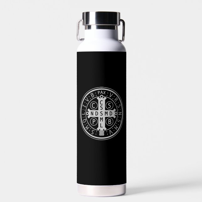 Medal of St. Benedict Water Bottle (Front)