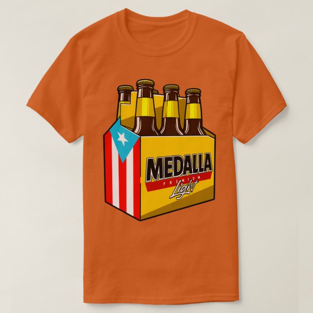 Medalla Light Six Pack T-Shirt (Design Front)