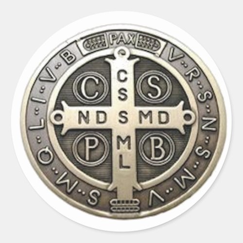 medalla of San Benito Classic Round Sticker
