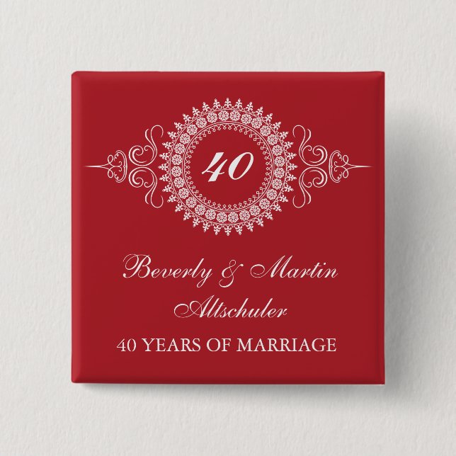 Medallion Change the Number Anniversary Button (Front)