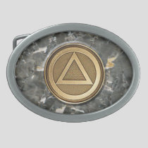 Medallion Coin Recovery Belt Buckle Granite
