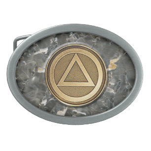 Medallion Coin Recovery Belt Buckle Granite