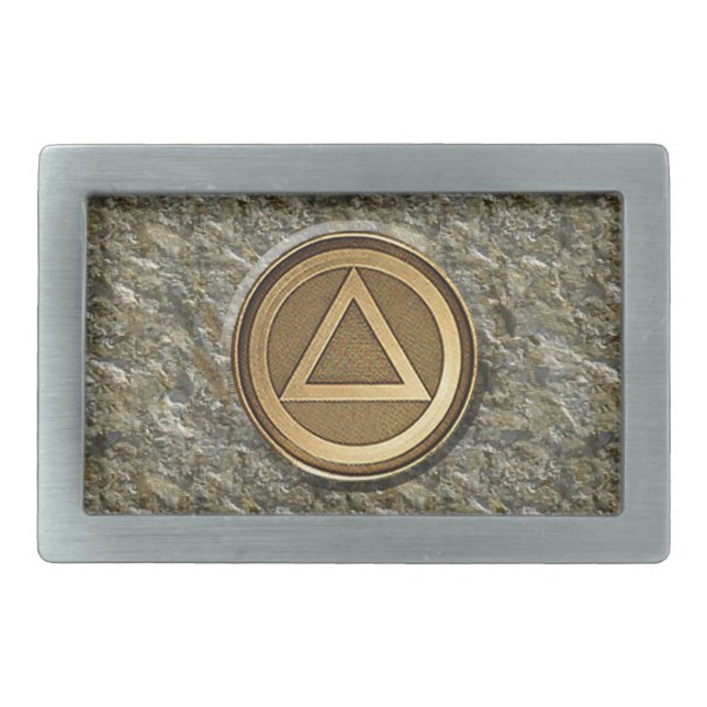 Medallion Coin Recovery Belt Buckle Stone (Front)