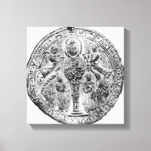 Medallion decorated in the cloisonne technique canvas print