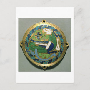 Medallion depicting a dragon, French, from Conques Postcard
